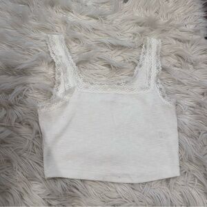 White Lace Tank Top